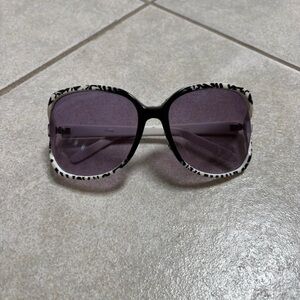 Zebra print oversized sunglasses